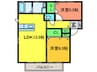 シャーメゾン光明池 2LDKの間取り