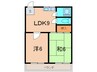 パインリーフ甲子園 2LDKの間取り