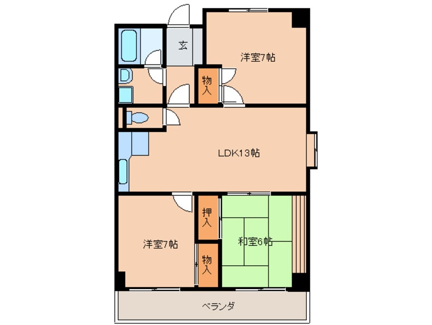間取図 ヒルズ熊内
