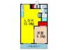 若竹マンション 1LDKの間取り