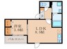 ザカラ－東本町B棟 1LDKの間取り