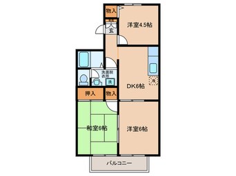 間取図 グレ－スコ－ト峰塚Ｂ棟