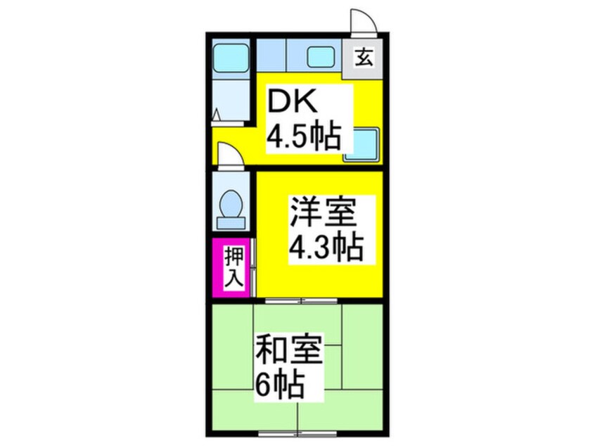 間取図 エコキューブ初芝