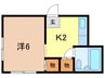カツノハイツ 1Kの間取り