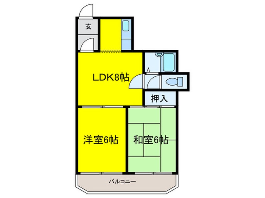 間取図 カウベル帝塚山