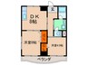 第一双基マンション 2DKの間取り