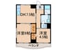第一双基マンション 2DKの間取り
