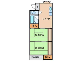 間取図 レジデンスハイツ長原