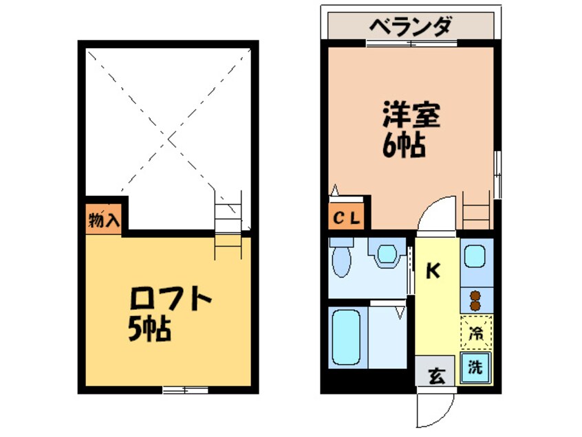 間取図 ロフティ西ノ京Ⅱ