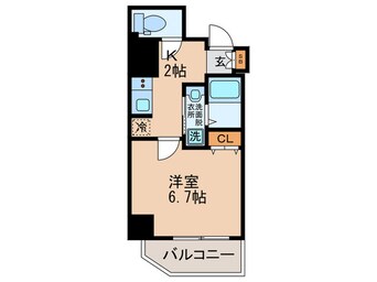 間取図 ｽﾜﾝｽﾞ江戸堀ｳｴｽﾄﾊﾟｰｸ(601)