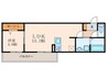 D-room西院 1LDKの間取り