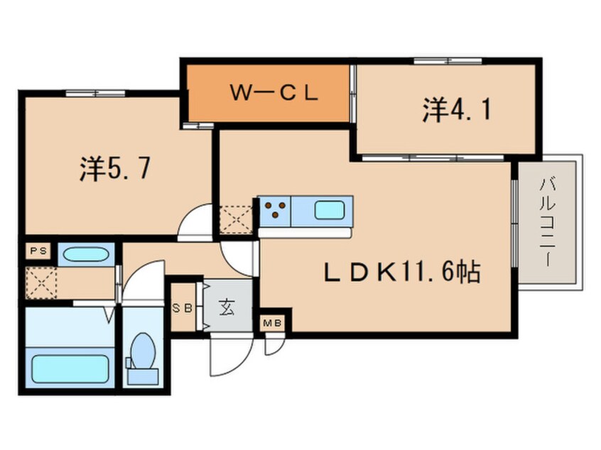 間取図 グレイスコート神戸山本通