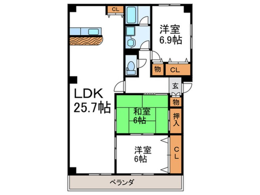 間取図 ドミール千里