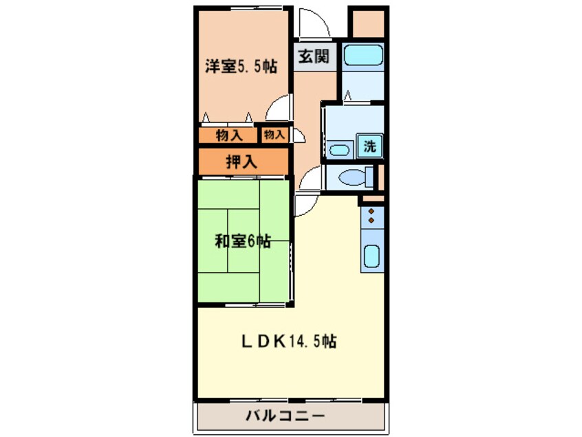 間取図 Ｇｒｅｅｎ Ｇｒｅｓｓ久米田