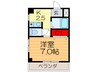 フローレ枚方 1Kの間取り