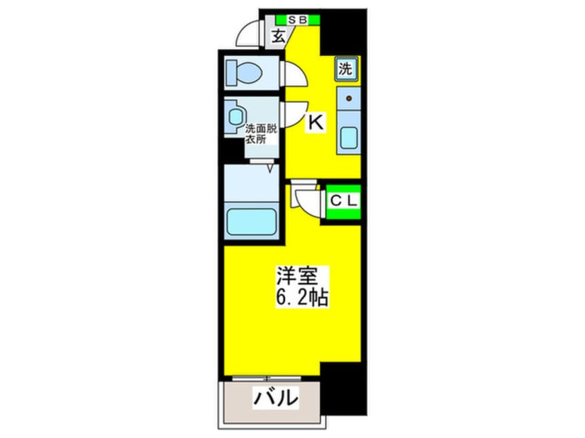 間取図 グランエクラ今宮戎