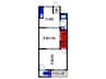 宮井マンション 2Kの間取り