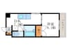 ウェスト 1DKの間取り