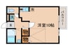 エスポワール一里山 1Rの間取り
