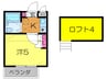 東祥レジデンス花園 1Kの間取り