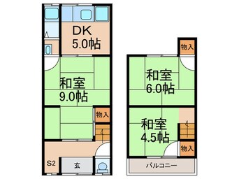 間取図 久世里ノ西テラスハウス