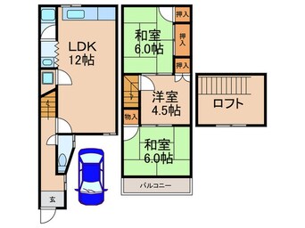 間取図 槇島町薗場126-9貸家
