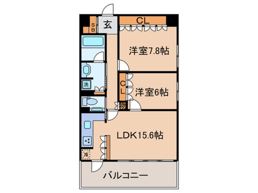 間取図 ﾘｰｶﾞﾙ京都四条河原町通りⅡ(801)