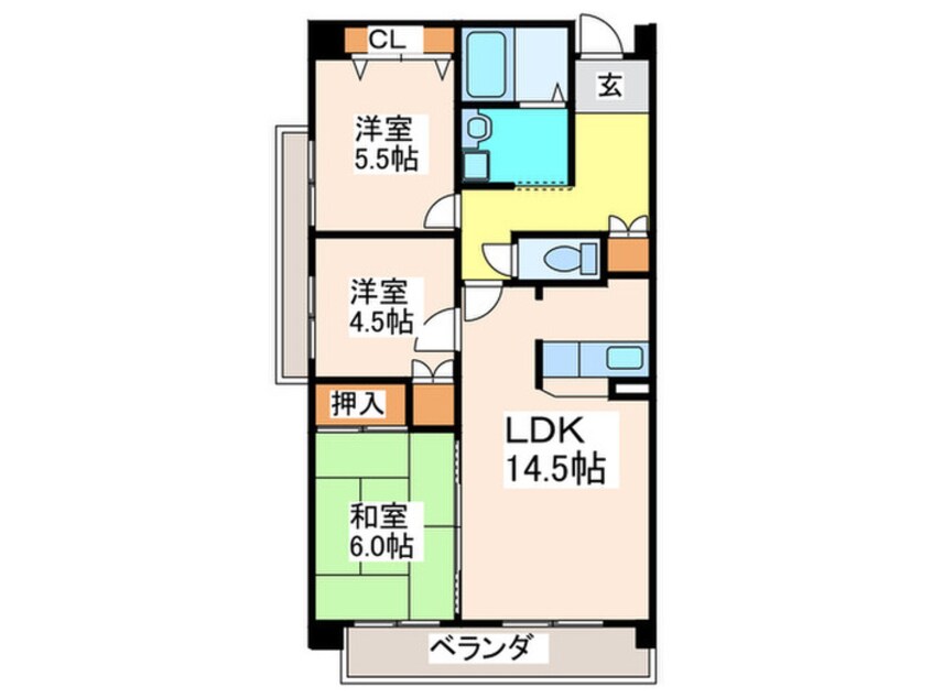 間取図 セントラル新石切