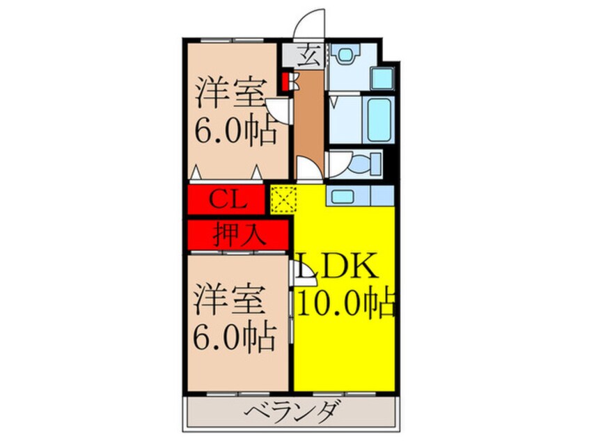 間取図 モンベ－ジュ