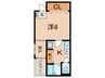 パ－プル本山 1Kの間取り