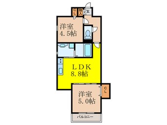 間取図 クリエオーレ一津屋Ⅱ