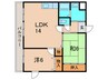 ハイツ寺本 2LDKの間取り