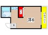 プチグレイス７番館 1Rの間取り