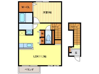 間取図 ブルック・コ－トＡ棟