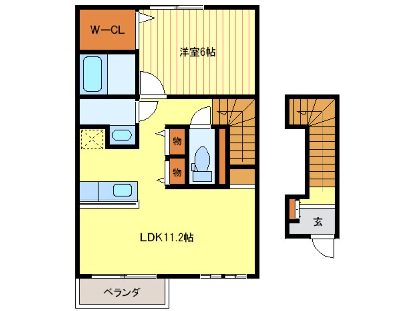 間取図 ブルック・コ－トＡ棟