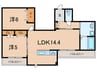 シャノーブル本山中町 2LDKの間取り