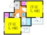 ＷＨＯ　Ｓ　ＷＨＯ　ＡＰ江口橋 2Kの間取り