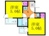 ＷＨＯ　Ｓ　ＷＨＯ　ＡＰ江口橋 2Kの間取り