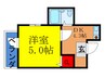 ＷＨＯ　Ｓ　ＷＨＯ　ＡＰ江口橋 1DKの間取り