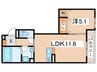 ソーリス・ルクス 1LDKの間取り