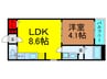 Kvell　Garden　香里 Ⅱ 1LDKの間取り