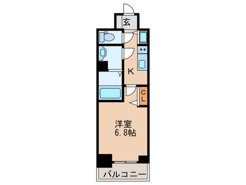 間取図 グランカリテ塚本（401）