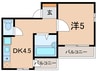 アメニティ東神戸２番館 1DKの間取り