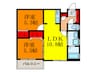 クリエオーレ桂Ⅱ 2LDKの間取り