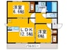 HALELEA 2LDKの間取り