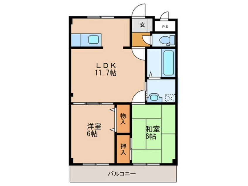 間取図 アメニティーハイツⅠ
