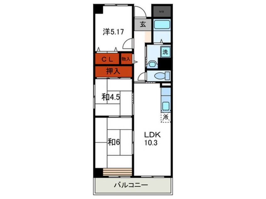 間取図 レノバ－ル神戸