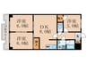 ハイツ山科 3DKの間取り