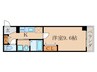 Ａ－ｍｏｎ観月橋ＮＩＦＵＮ 1Kの間取り