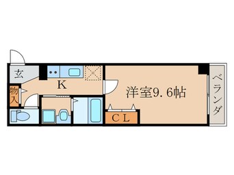 間取図 Ａ－ｍｏｎ観月橋ＮＩＦＵＮ